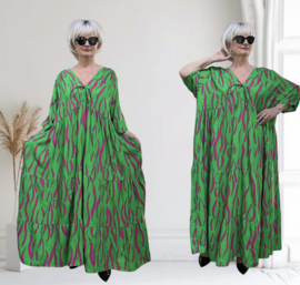 Vincenzo Allocca oversized viscose  BOHO A-lijn jurk apart
