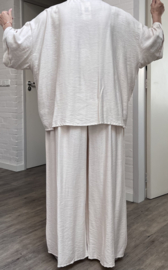 ITALIA MODA chique viscose setje blazer + broek apart /in meerdere kleuren