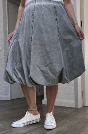 LUUKAA de modieuze kleuring oversized katoen rok /gevoerd