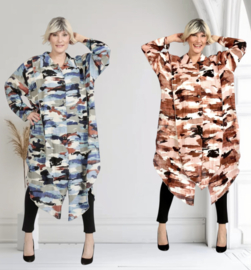 AKH oversized viscose A-lijn blouse/tuniek apart / in meerdere kleuren
