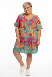 One Summer  katoen A-lijn jurk met kant