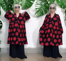 New Jersey  viscose A-lijn vest/blazer met zakken stretch