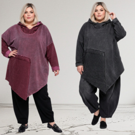 ITALIA MODA de modieuze kleuring katoen tuniek  stretch /in meerdere kleuren
