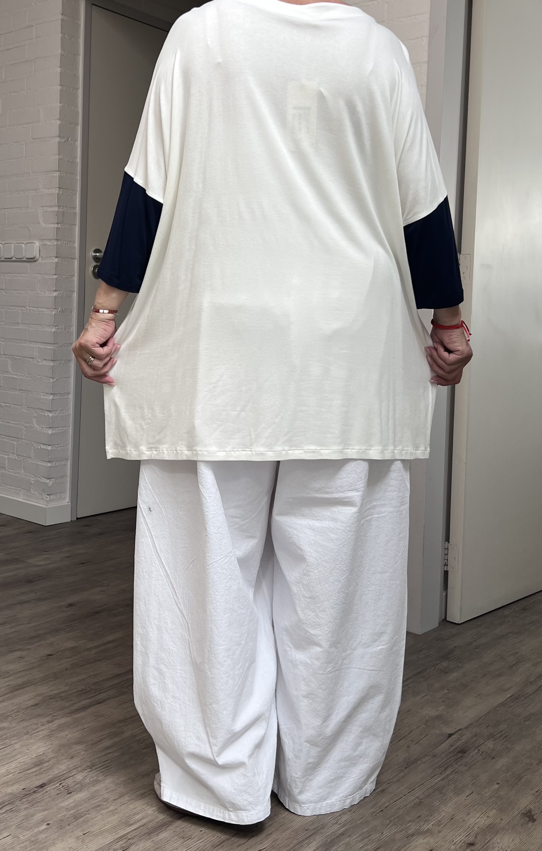 Zedd Plus viscose top met ketting stretch