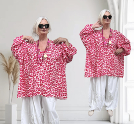 ITALIA MODA oversized katoen mousseline tuniek/top