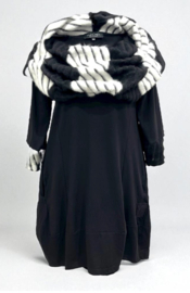 Vincenzo Allocca katoen A-lijn tuniek met een elegante carmenkraag / stretch