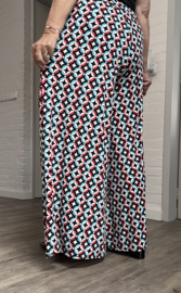 ITALY Mode jersey viscose  wijde broek apart /zeer rekbaar