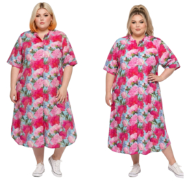 Vincenzo Allocca oversized viscose  BOHO A-lijn jurk apart