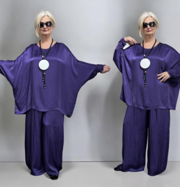 ITALIA chique viscose/satijn setje top + broek apart /in meerdere kleuren