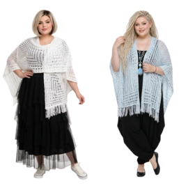 ITALIA oversized super zacht  gebreide tuniek/vest/poncho/ in meerdere kleuren