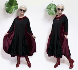 Vincenzo Allocca oversized katoen ballonjurk van een mix van fluweel en tule apart