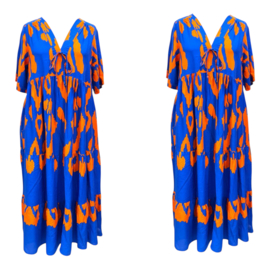 Vincenzo Allocca oversized viscose  BOHO A-lijn jurk apart