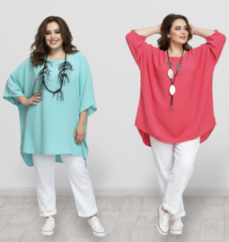 ITALIA MODA oversized viscose A-lijn top /in meerdere kleuren