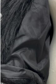 VINCENZO ALLOCCA fluffy jasje zwart/gevoerd