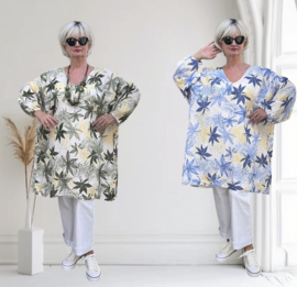 ITALIA MODA oversized katoen mousseline tuniek/in meerdere kleuren