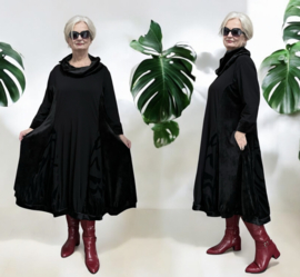 Vincenzo Allocca oversized katoen ballonjurk van een mix van fluweel en tule apart