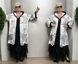 EU Queen design oversized de modieuze kleuring katoen A-lijn jas/blazer stretch