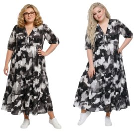 Vincenzo Allocca oversized viscose  BOHO A-lijn jurk apart