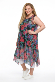 AKH oversized chique chiffon A-lijn  jurk/overjurk /tuniek apart