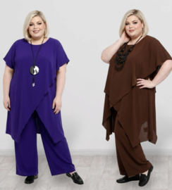 ITALIA MODA oversized viscose mix tuniek + broek stretch /in meerdere kleuren