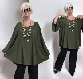 ITALIA oversized A-lijn blouse gevoerd