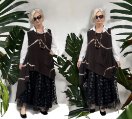 Moonshine de modieuze kleuring oversized  gebreide tuniek/top