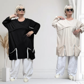 ITALIA oversized viscose tuniek/top /in meerdere kleuren