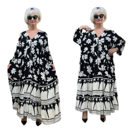 Vincenzo Allocca oversized viscose  BOHO A-lijn jurk apart