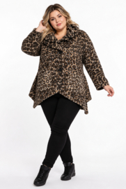 Vincenzo Allocca oversized wolmix korte jas apart/stretch