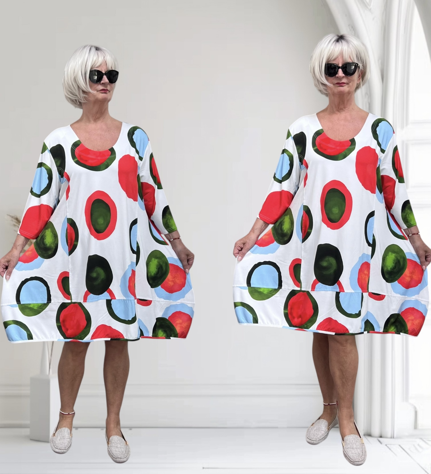 New Jersey viscose A-lijn jurk/tuniek / stretch