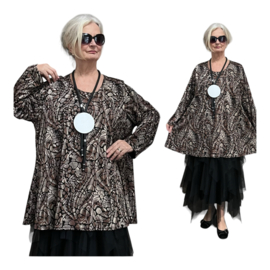 Naveed oversized viscose jersey top stretch