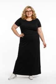 ITALIA MODA viscose tricot rok stretch/zwart 