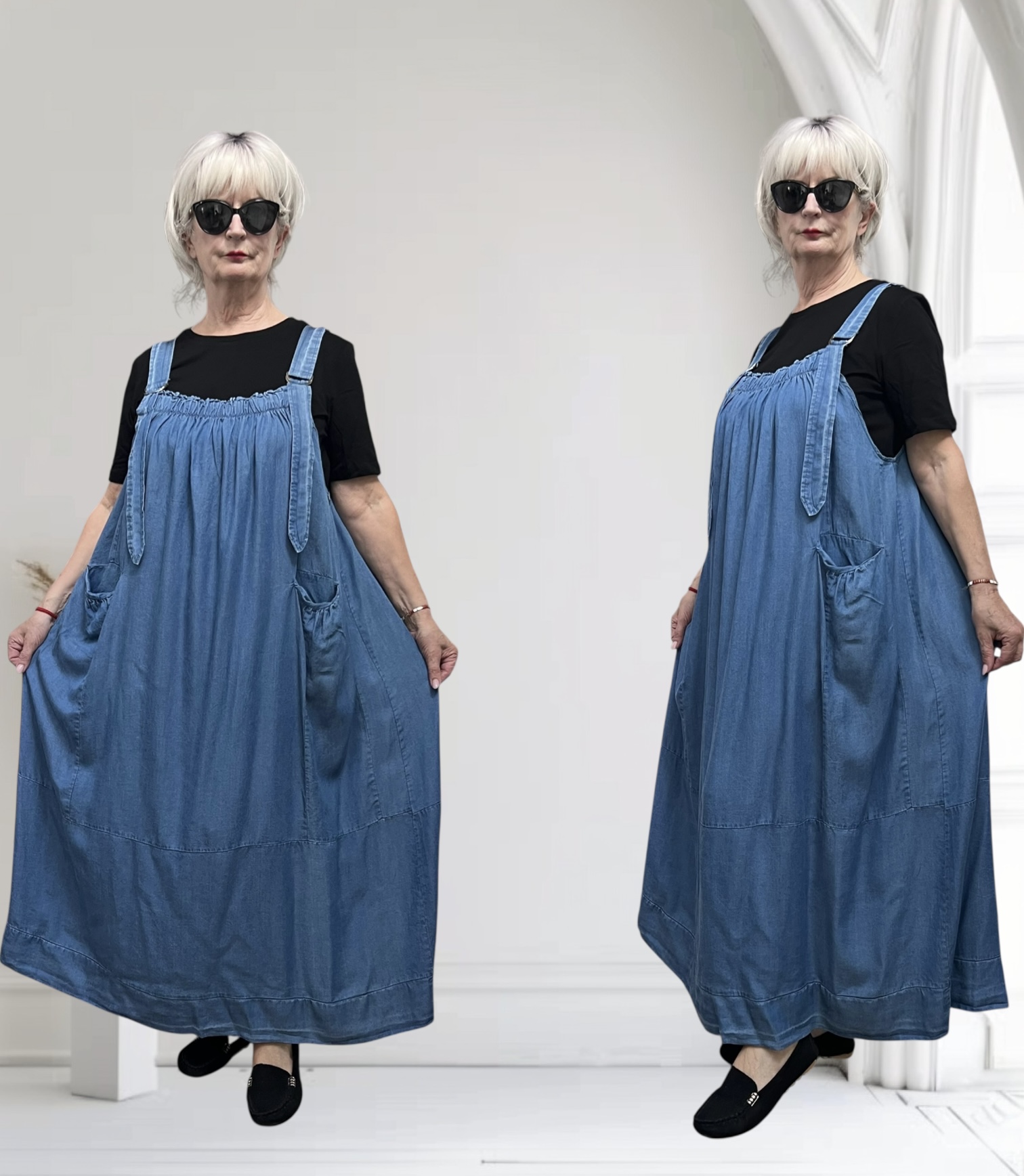 ITALIA MODA trncel jeans A-lijn jurk