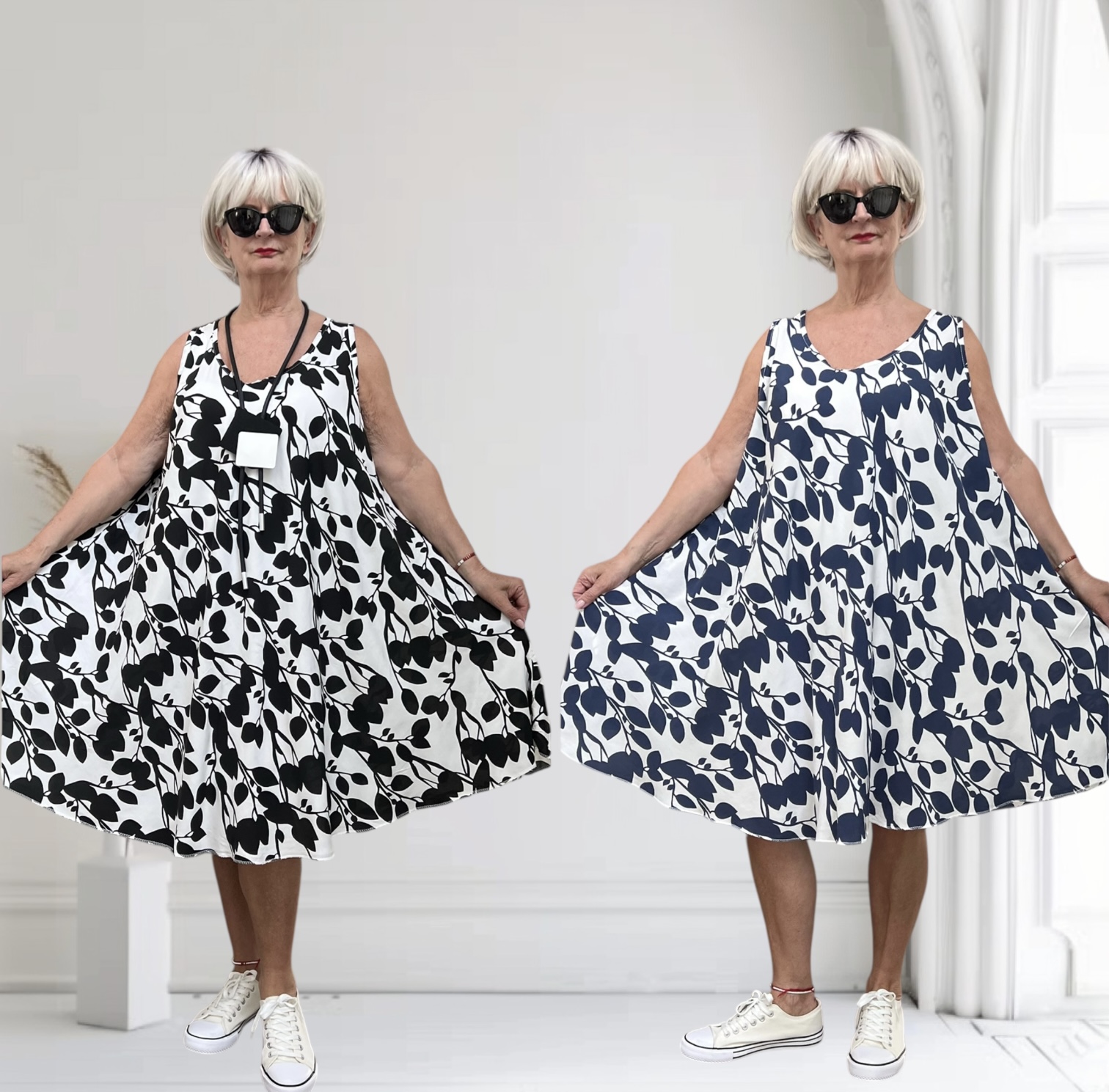 ITALIA oversized viscose A-lijn zomer jurk/in meerdere kleuren