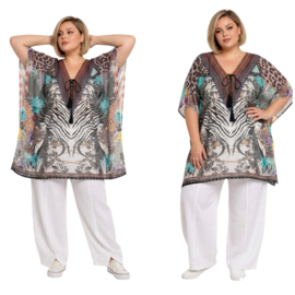 ONE OF A KIND  viscose zomer poncho/tuniek