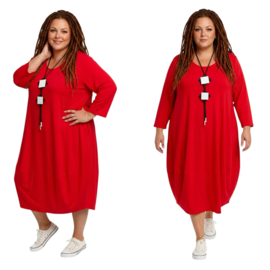New Jersey viscose ballon jurk stretch