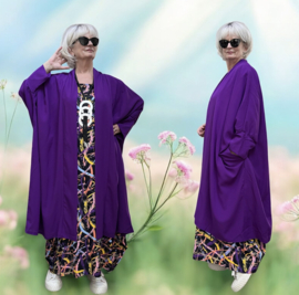 AKH oversized chique A-lijn blazer/vest met zakken apart