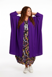 AKH oversized chique A-lijn blazer/vest met zakken apart