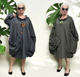 Moonshine winter tricot katoen A-lijn jurk stretch/in meerdere kleuren