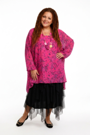 Moonshine viscose/zijde A-lijn tuniek gevoerd