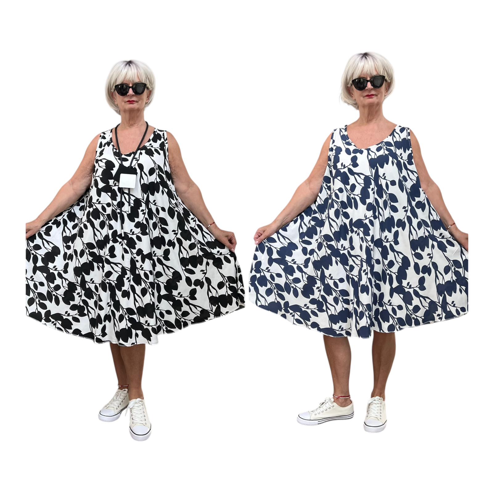 ITALIA oversized viscose A-lijn zomer jurk/in meerdere kleuren