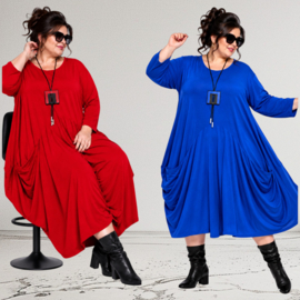 ITALIA MODA  jeresy viscose mix A-lijn jurk /stretch/in meerdere kleuren