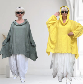 ITALIA MODA viscose tuniek met capuchon /in meerdere kleuren