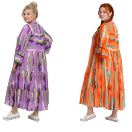 ITALIA MODA viscose A-lijn BOHO jurk / meerdere kleuren