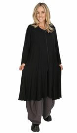 AKH oversized viscose A-lijn blazer/vest apart stretch  zwart