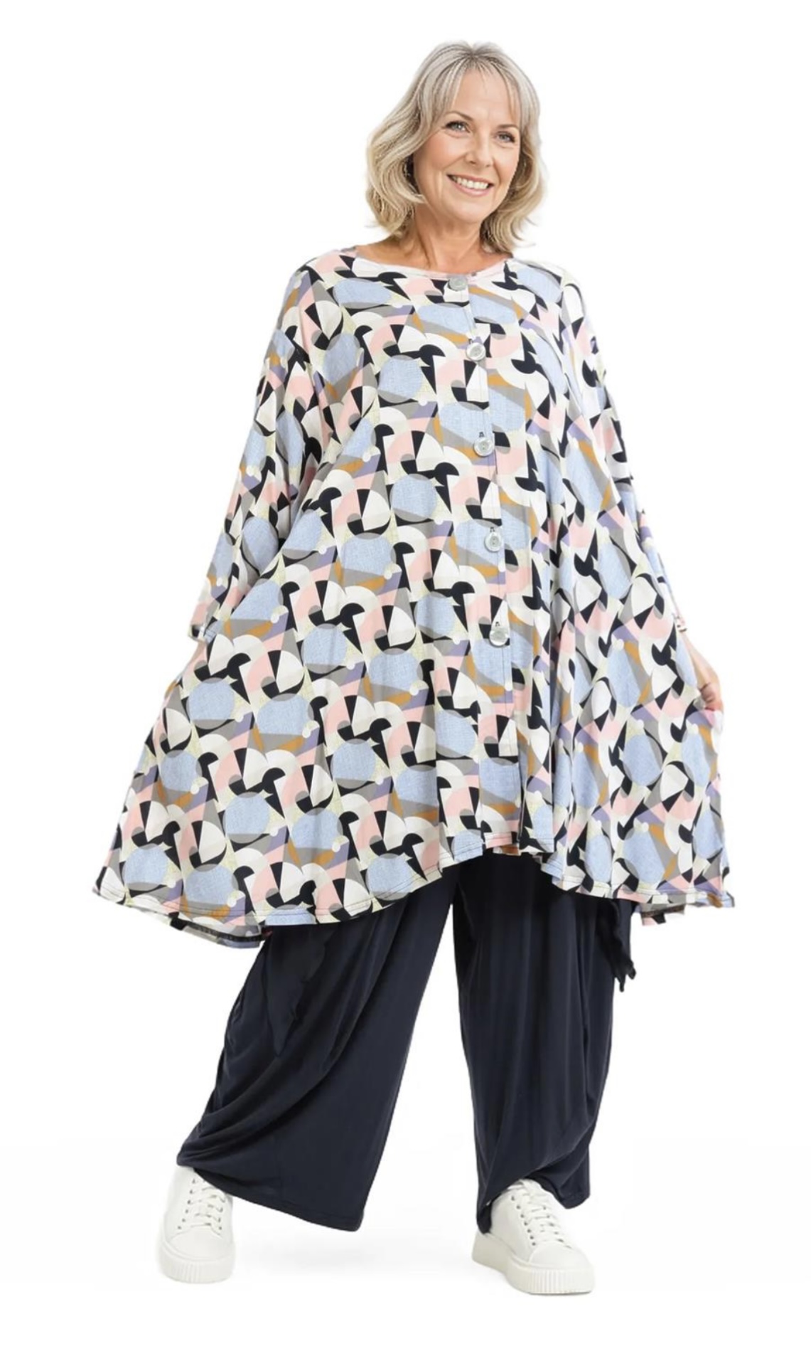 AKH viscose oversized A-lijn blouse/tuniek