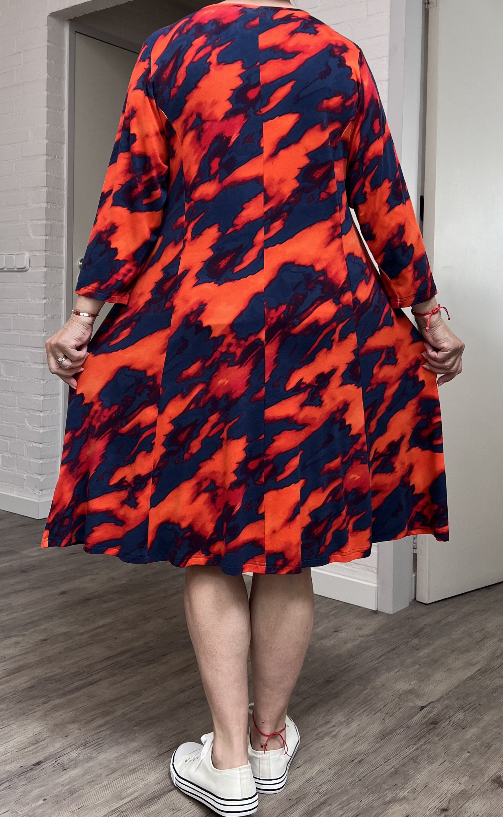 Ophilia viscose A-lijn jurk  stretch