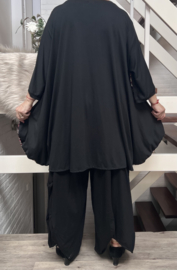 Nathasa oversized A-lijn jersey viscose tricot tuniek/jurk met zakken apart stretch  (extra groot) stretch 