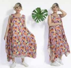 AKH oversized viscose  A-lijn  jurk/tuniek apart/niet doorschijnend