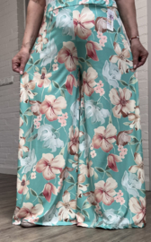 ITALY Mode jersey viscose  wijde broek apart /zeer rekbaar